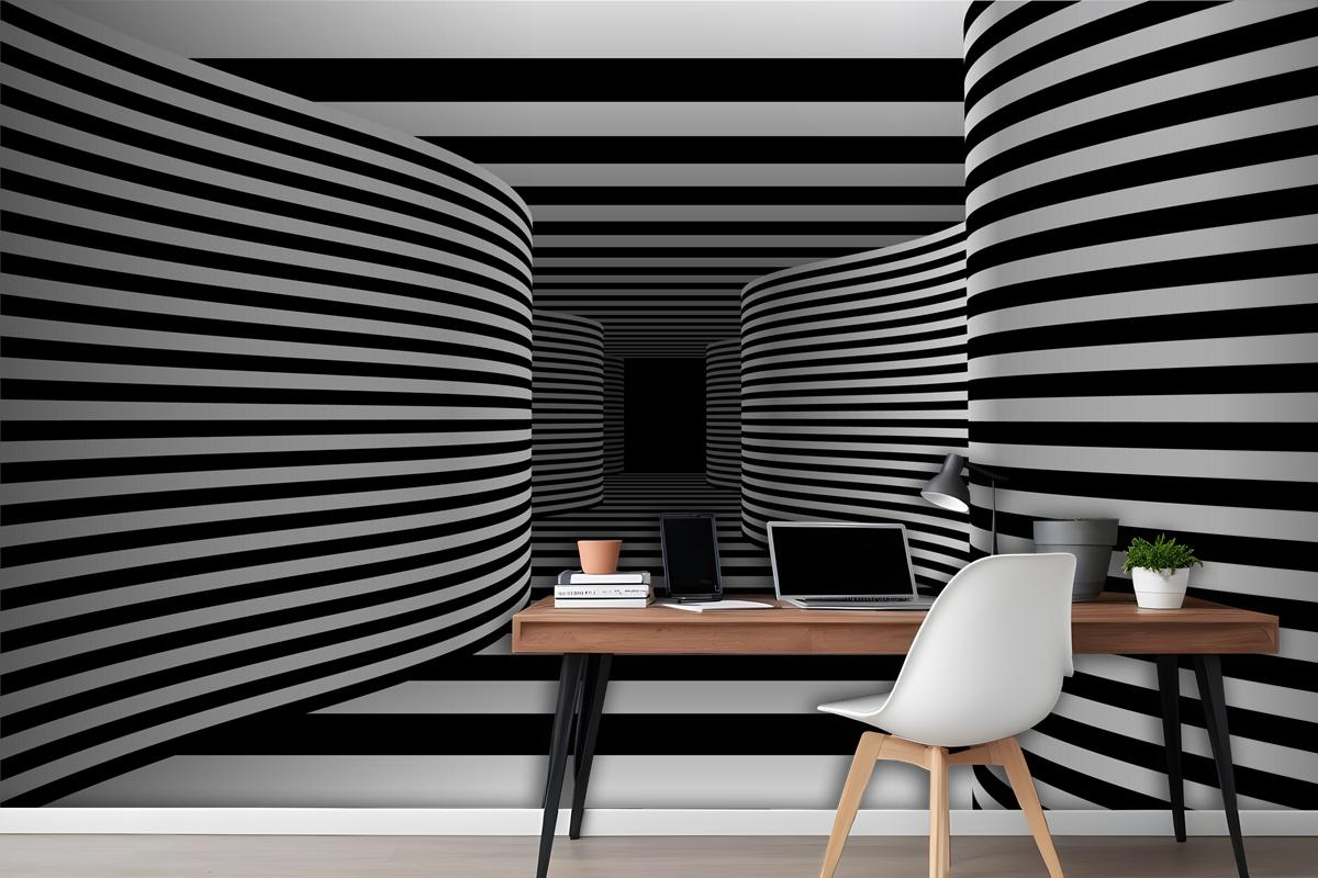 Realistic Optical Illusion Background Wallpaper Mural