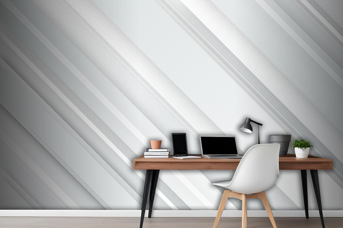 White Abstract Background Wallpaper Mural