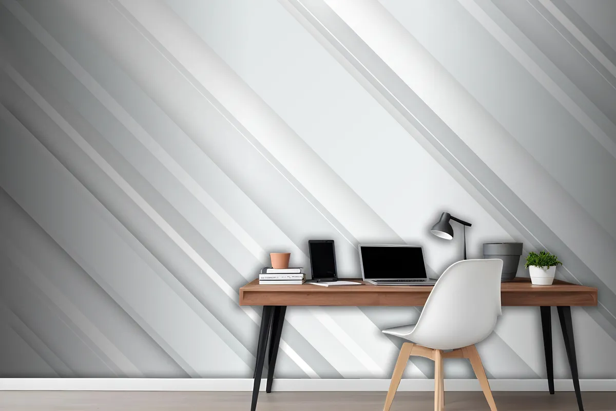 White Abstract Background Wallpaper Mural