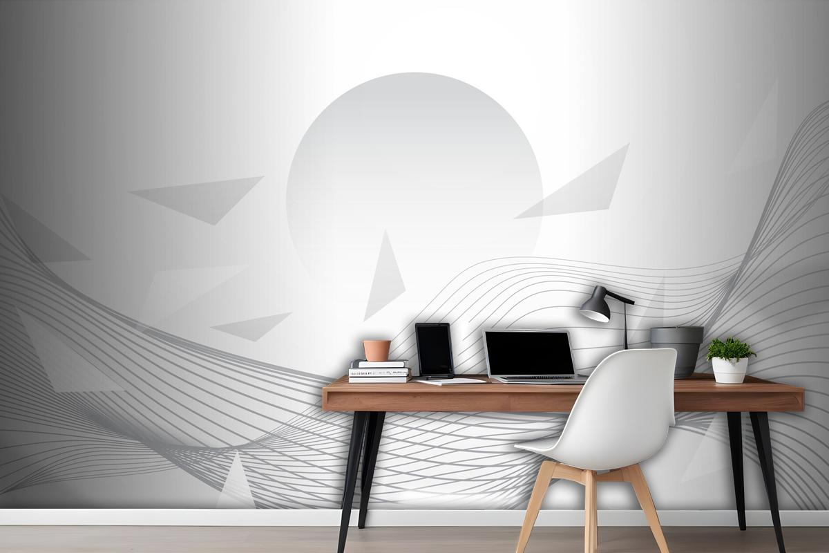 White Abstract Background Theme Wallpaper Mural