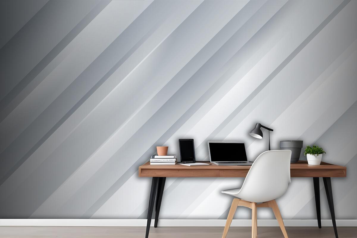 Elegant White Background With Shiny And Shadow Lines Wallpaper Mural