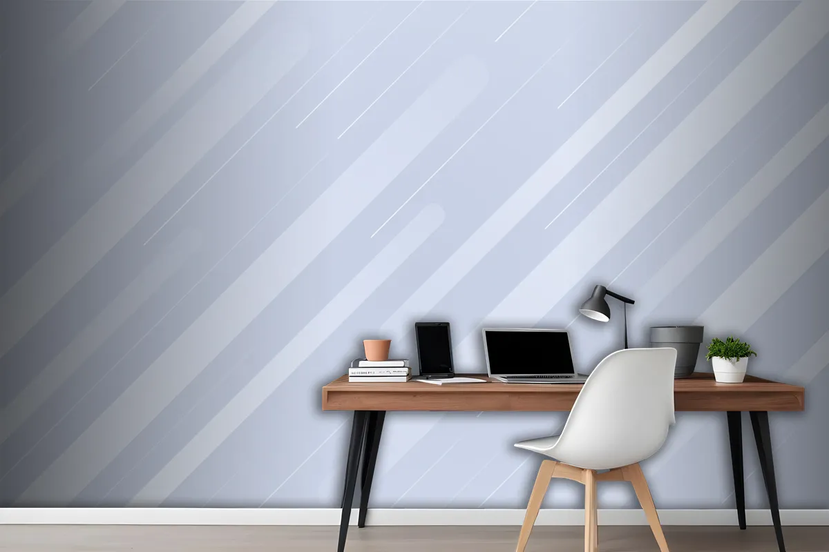 Gradient White Monochrome Background Office Wallpaper Mural