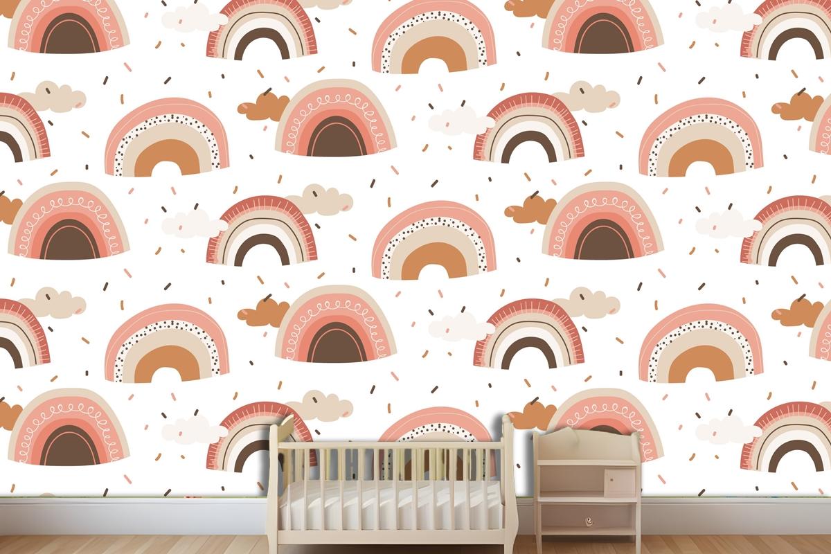 Hand Drawn Rainbow Pattern Design Wallpaper Mural