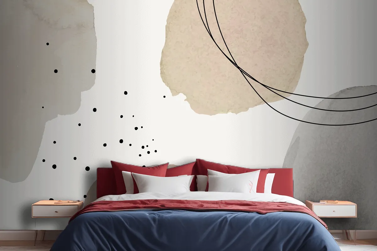 Abstract Background In Brown Watercolor Wallpaper Mural