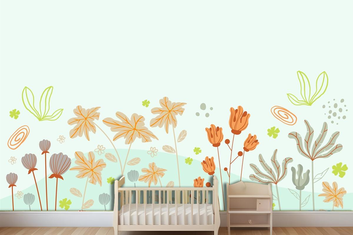 Beauiful And Creative Floral Wallpaper Mural