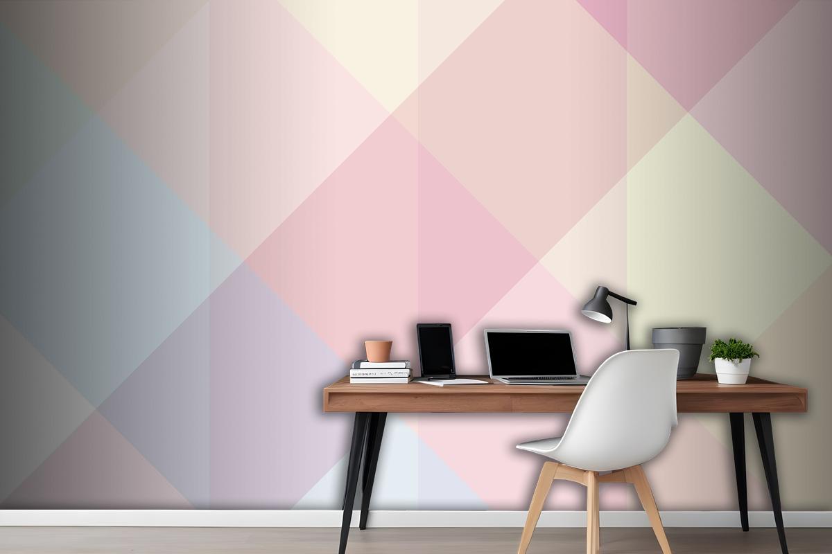 Line With Various Shapes And Colours Different Colored Backdrops Wallpaper Mural