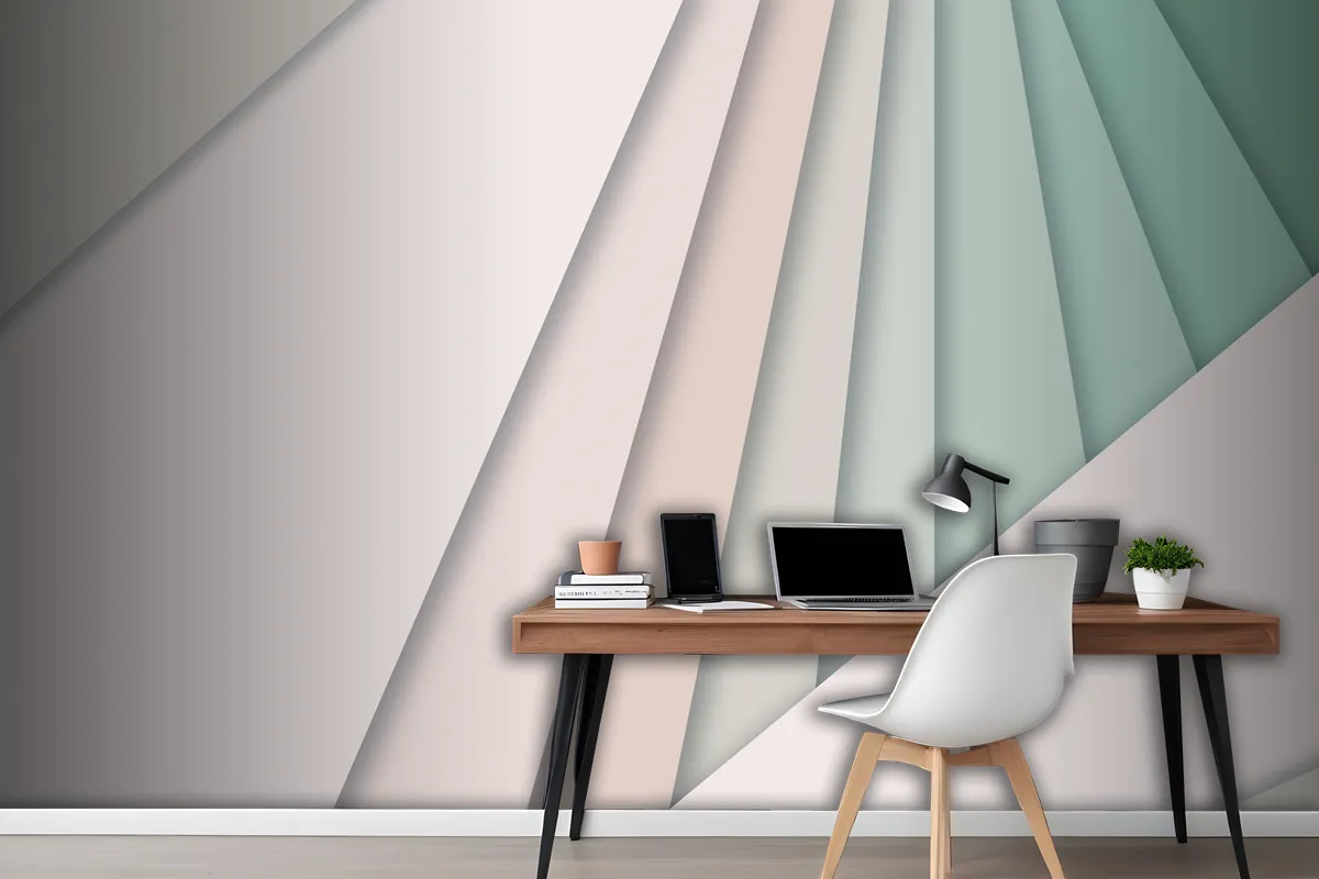 Paper Style Abstract Wallpaper Mural