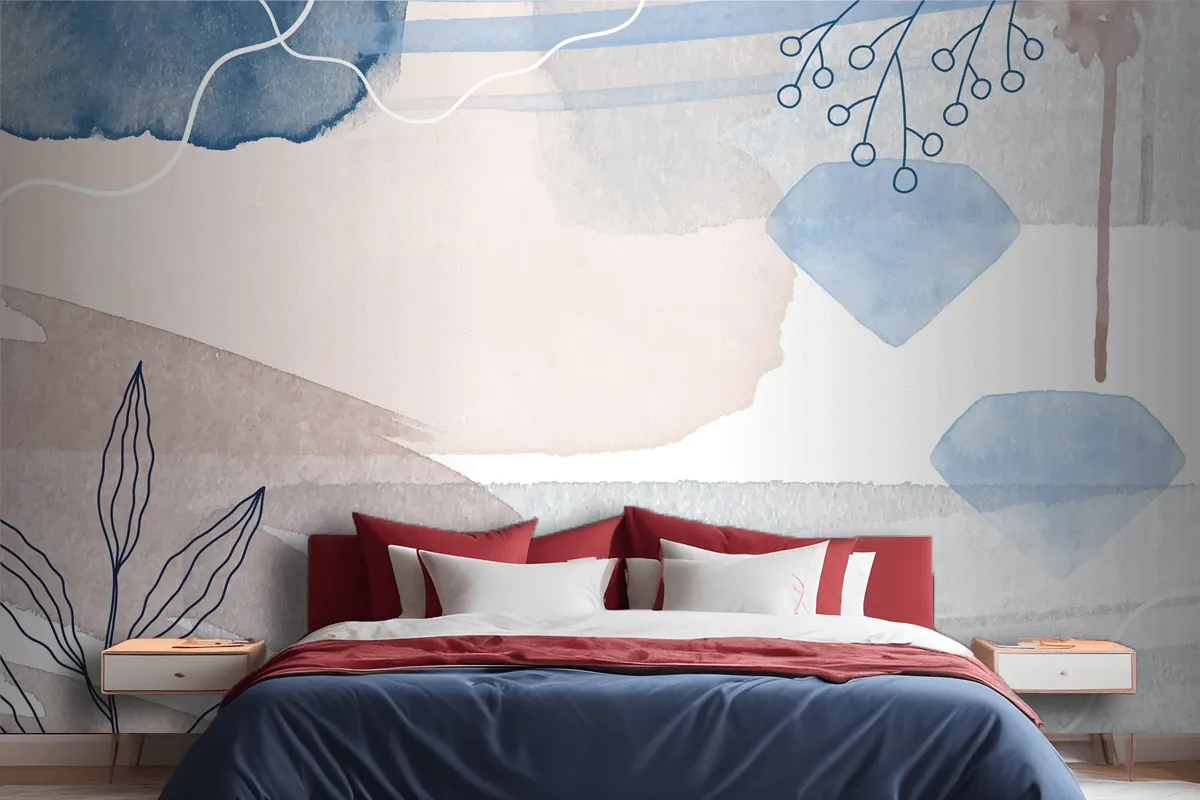 Abstract Watercolor Background Wallpaper Mural