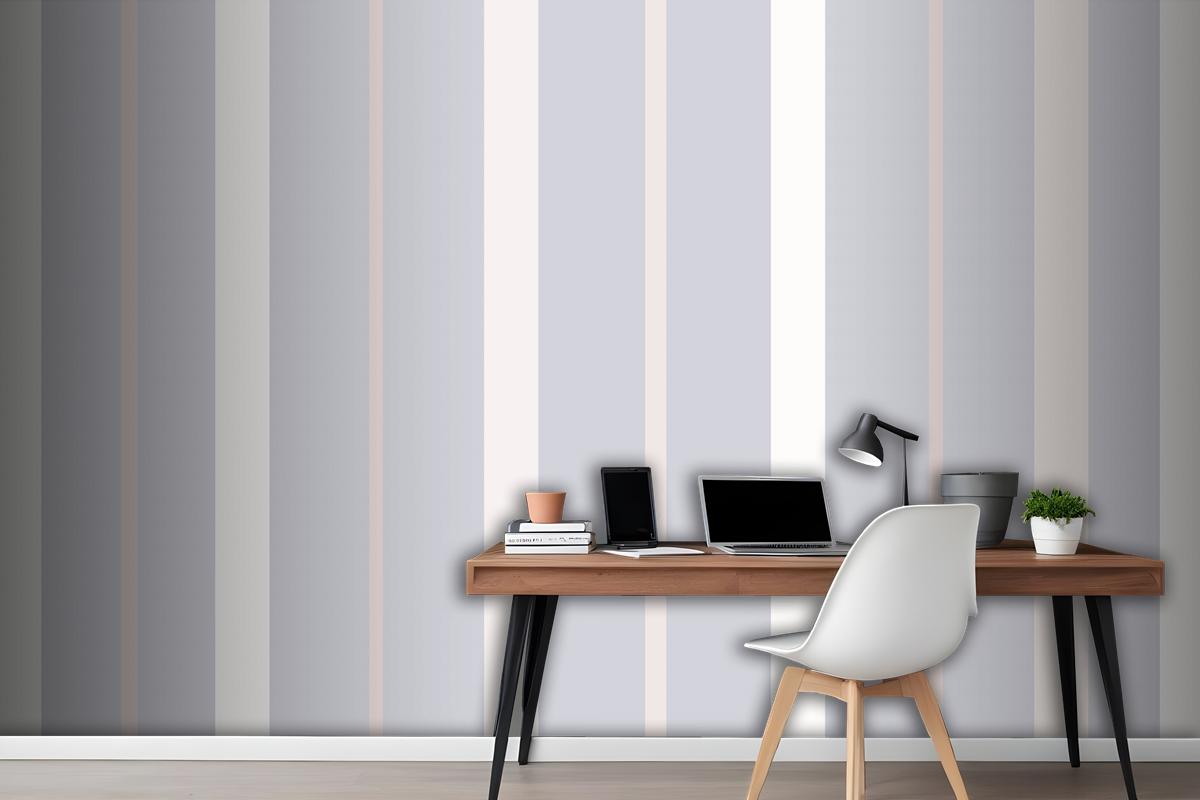 Aesthetic Background Line Pattern In Purple Pastel Wallpaper Mural