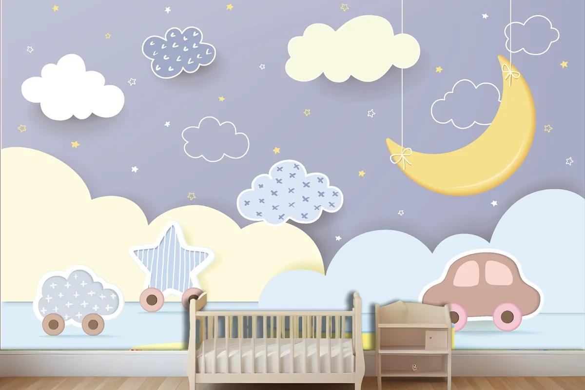 Kids Colorful Podium Product Display Wallpaper Mural