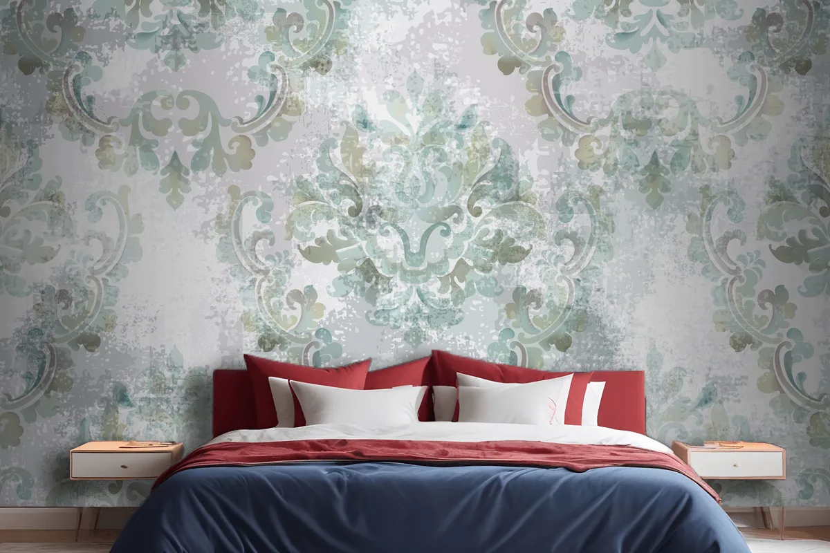 Baroque Texture Pattern Bedroom Wallpaper Mural