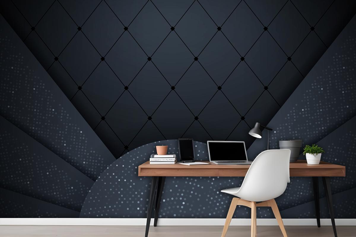 Abstract 3D Background With Black Paper Layers Graphic Design Element Wallpaper Mural