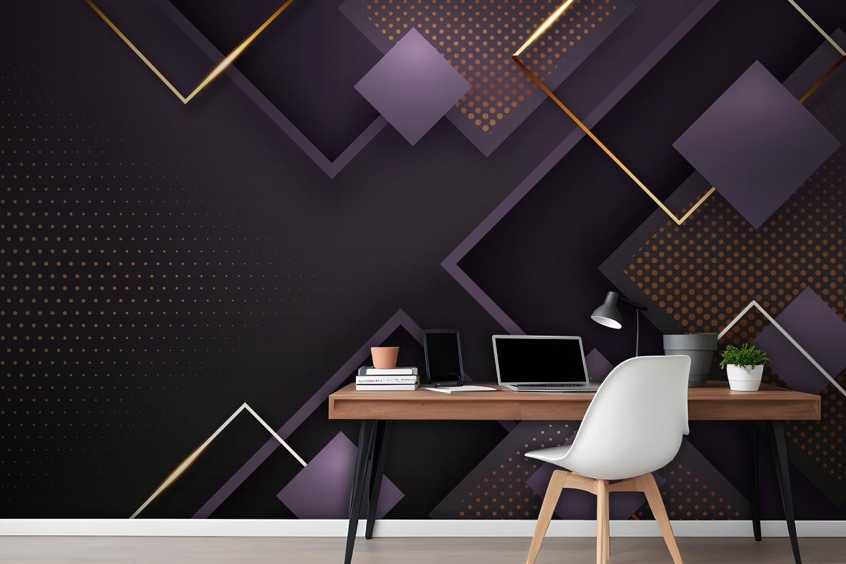 Realistic Elegant Geometric Shapes Background Wallpaper Mural