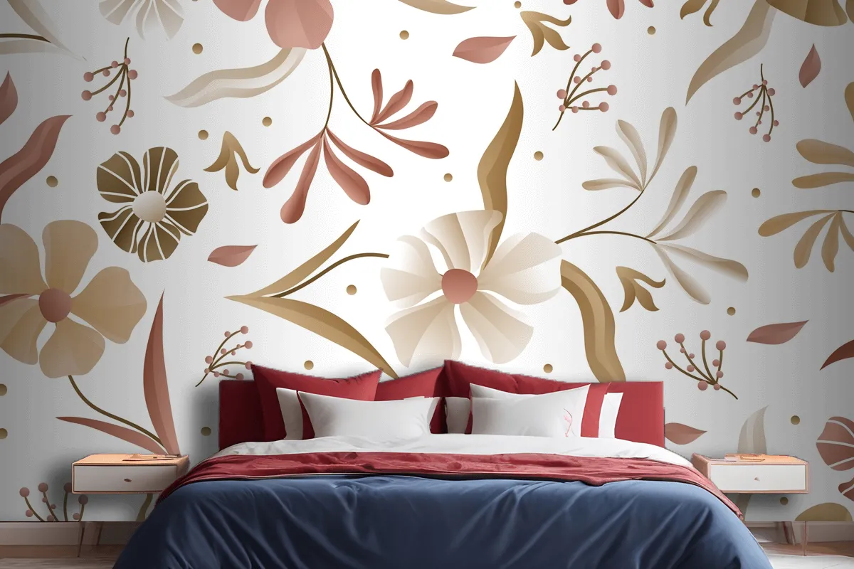 Gradient Monochromatic Pattern Wallpaper Mural