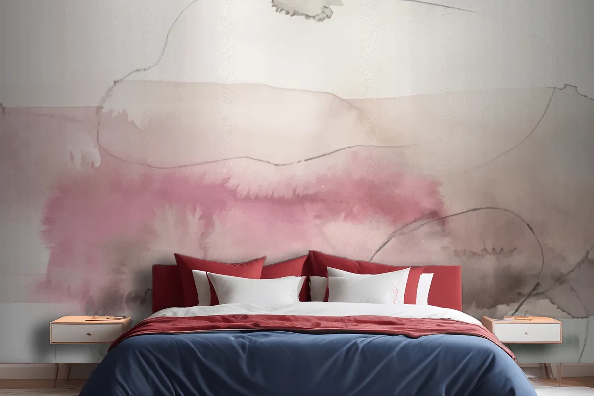 Soft Watercolor Splash Stain Background Wallpaper Mural