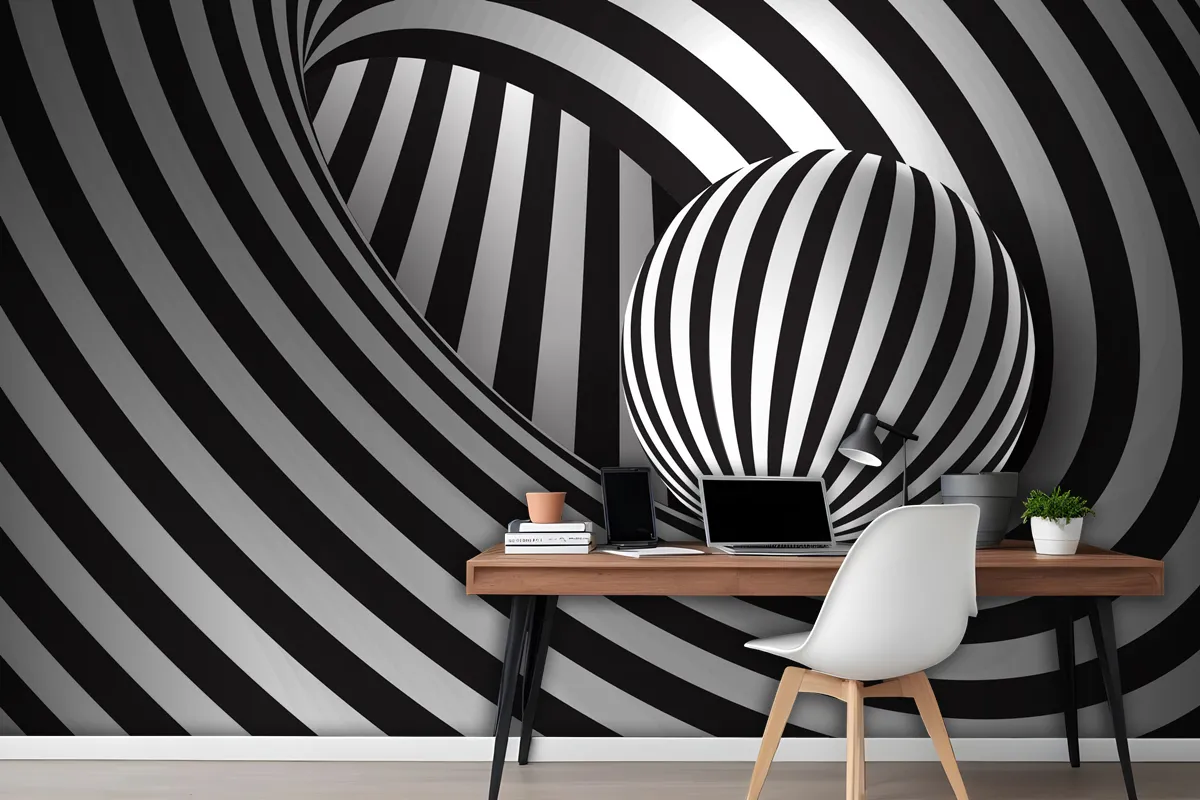 Psychedelic Optical Illusion Background Wallpaper Mural