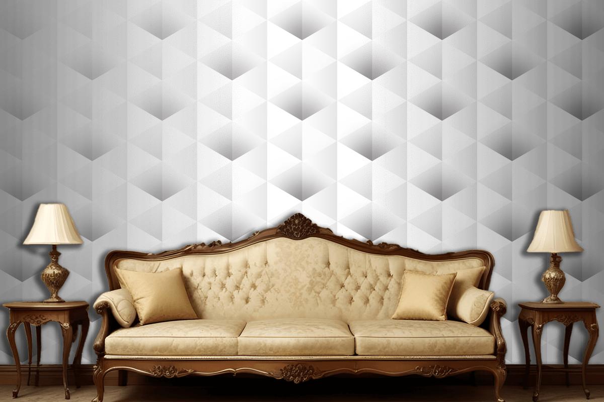 Abstract 3D Paper Style Living Room Wallpaper Mural