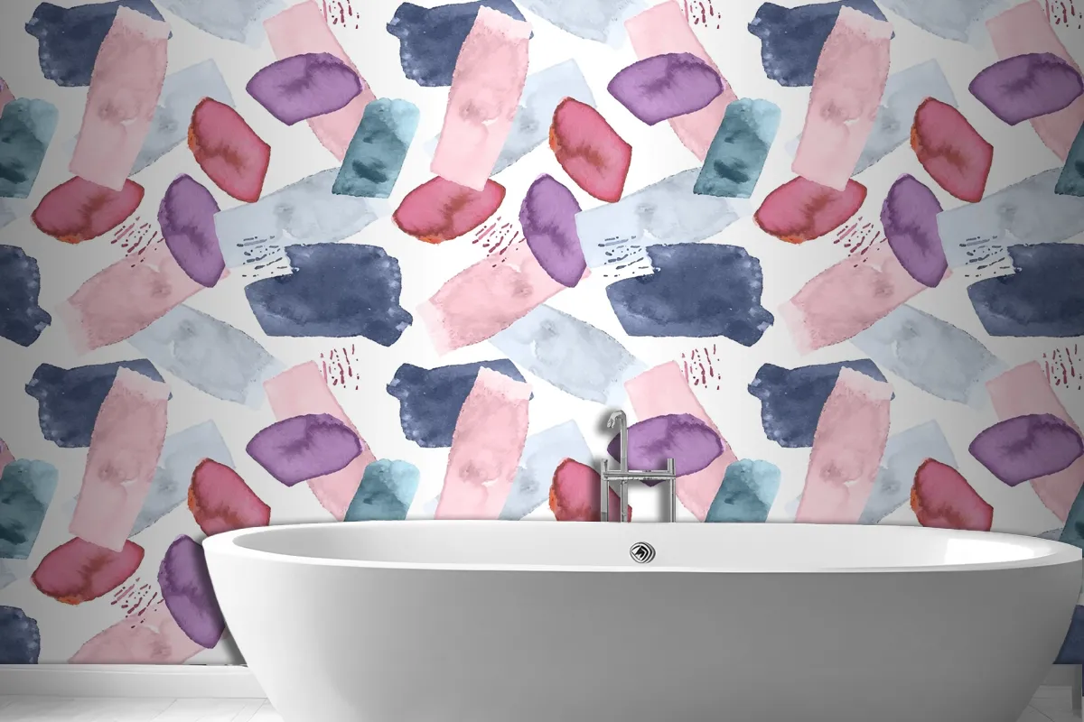 Abstract Watercolor Pattern Wallpaper Mural