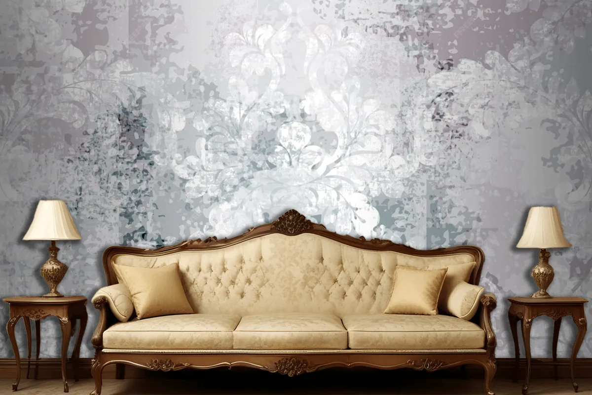 Baroque Texture Pattern Living Room Wallpaper