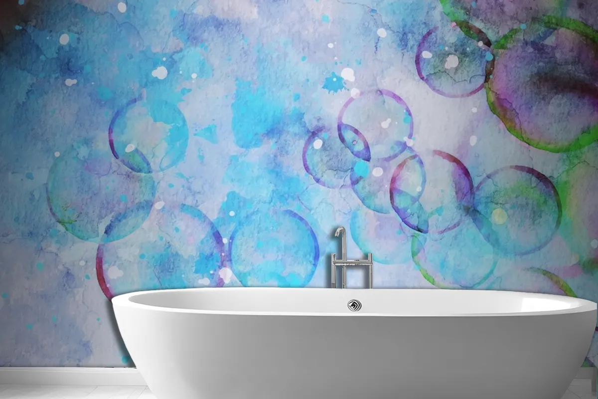 Bubble Watercolor Artwork Wallpaper Mural