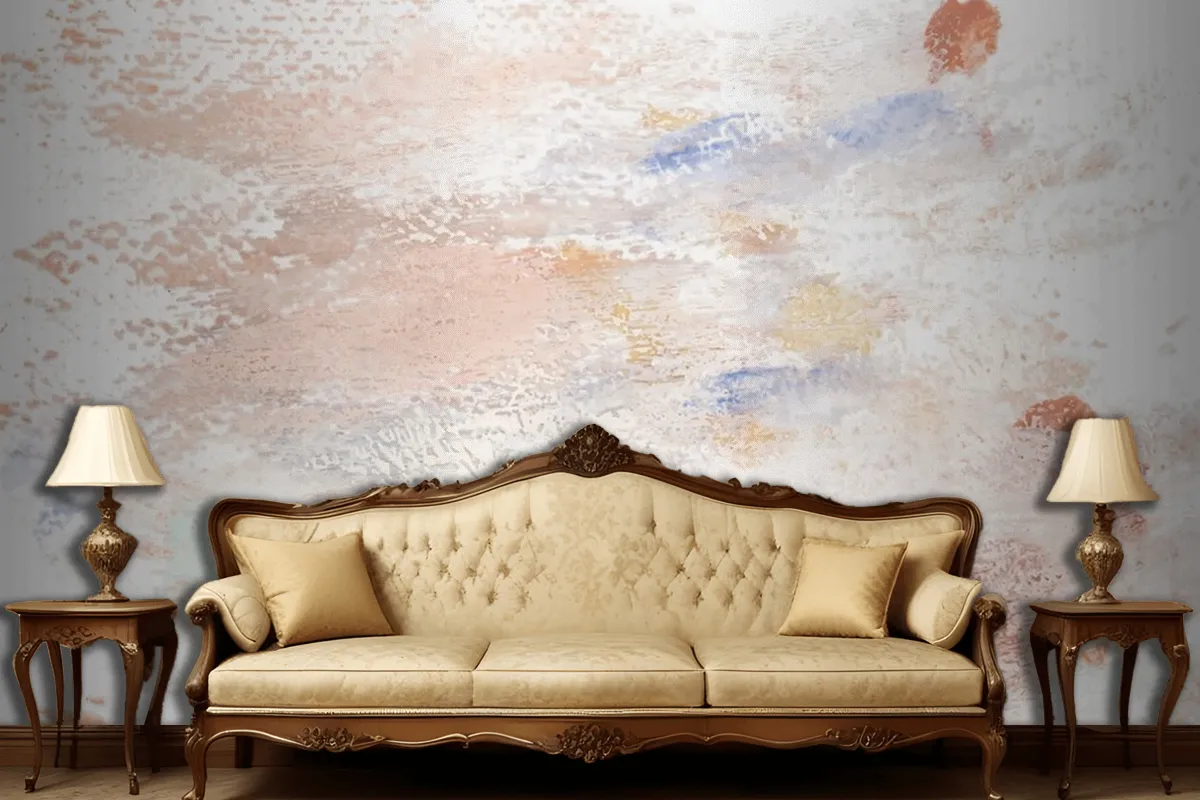 Earth Tone Paint On A Canvas Living Room Wallpaper