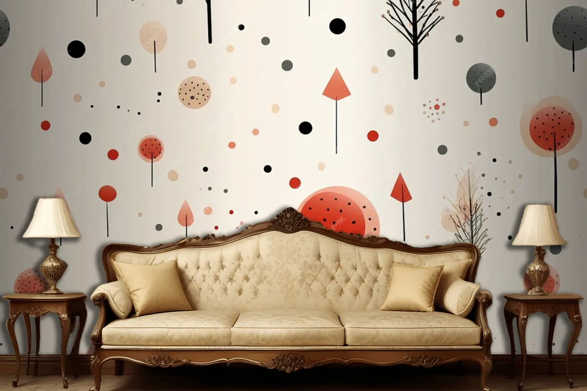 Floral Pattern Design Printing Textile Living Room Wallpaper Mural