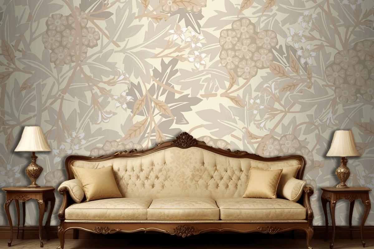 Floral Pattern Design Wallpaper Mural