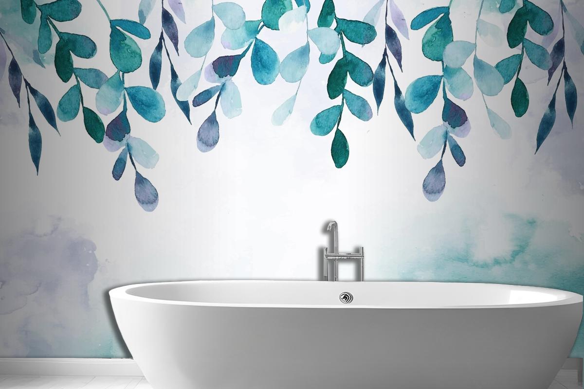 Hand Painted Watercolor Nature Background Wallpaper Mural