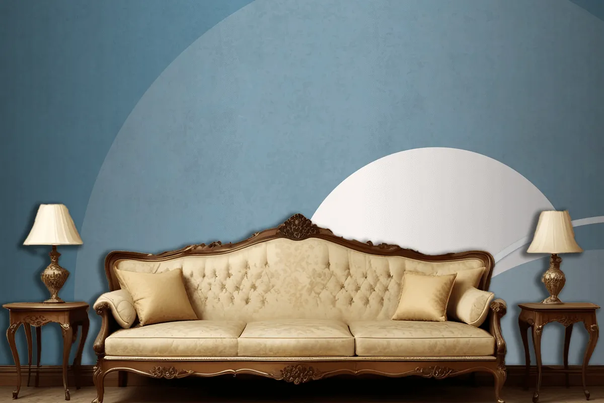 Retro Color Moon Landscape Minimalist Vintage Poster Style Living Room Wallpaper Mural