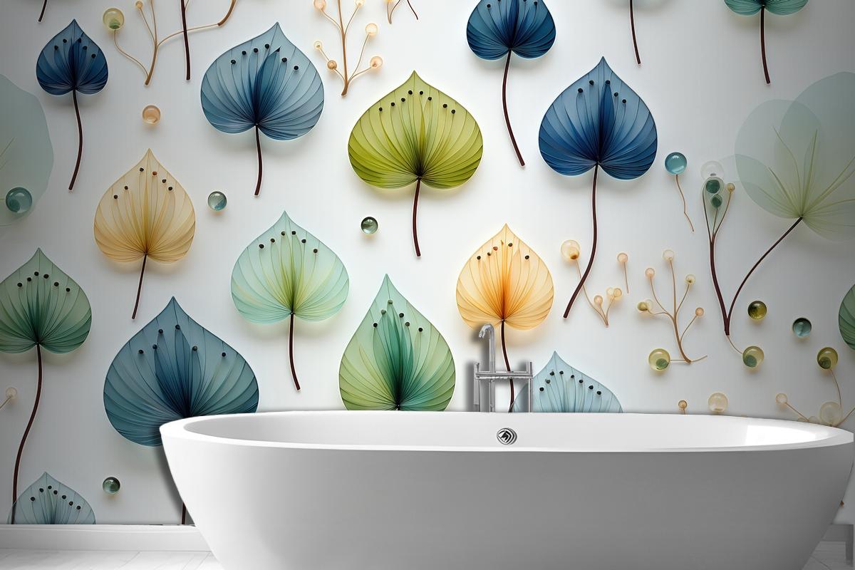 Seamless Floral Pattern Colorful Flower Pattern Bathroom Wallpaper Mural