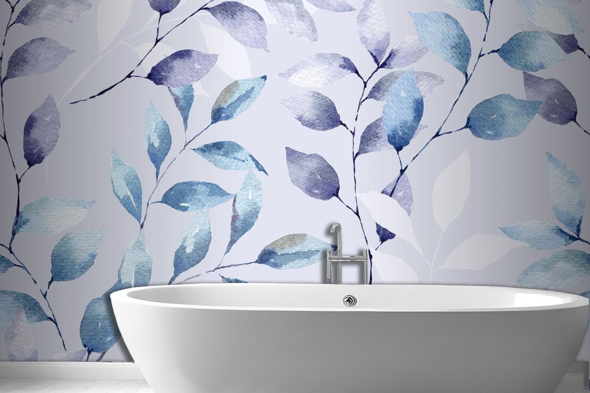 Seamless Pattern Of Leaf Abstract Wallpaper Mural