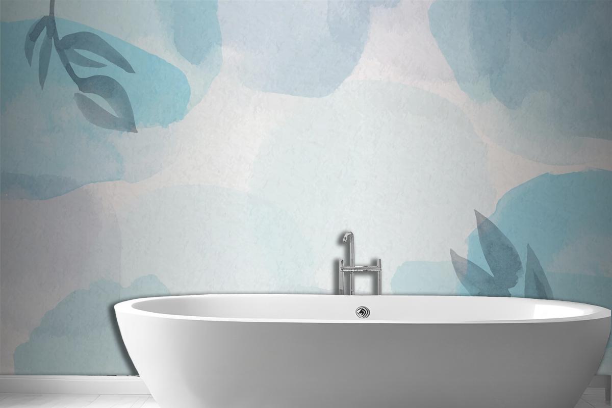 Watercolor Abstract Bathroom Wallpaper Mural