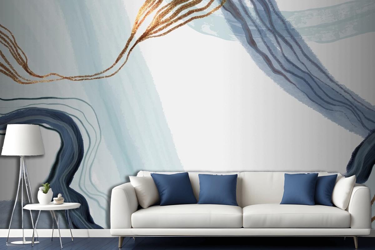 Watercolor Alcohol Ink Background Living Room Wallpaper Mural