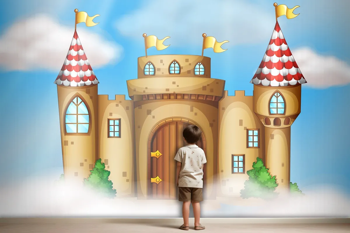 A Fairy Tale Castle On Sky Wallpaper Murals