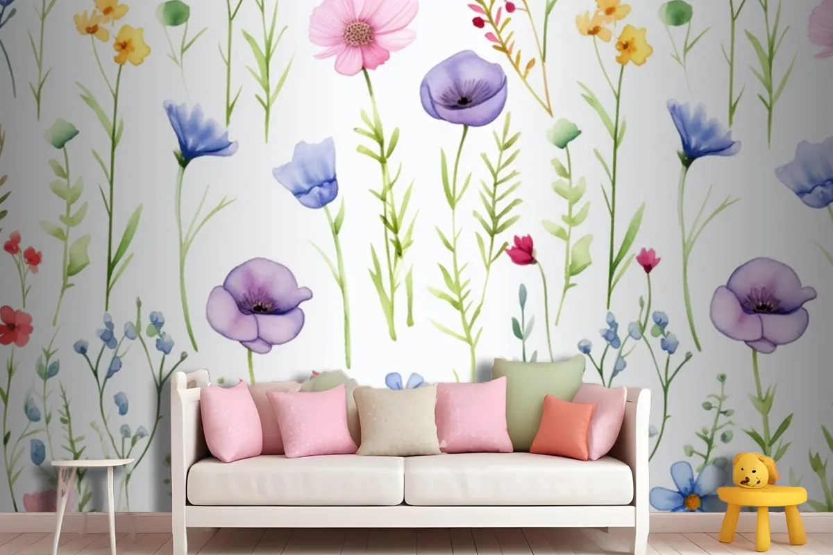 A Floral Wallpaper By Person Wallpaper Mural