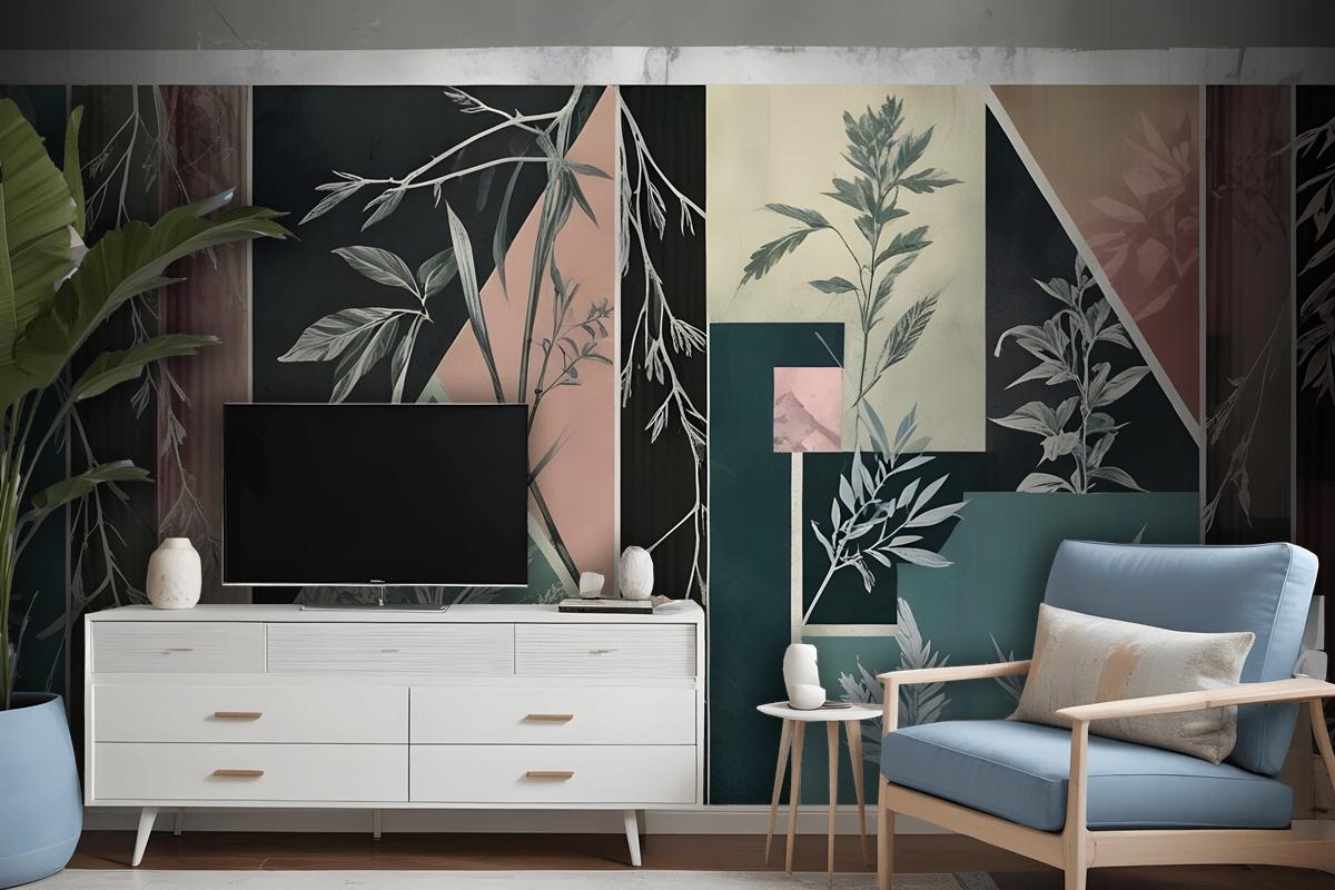 Abstract Floral Art Wallpaper Mural