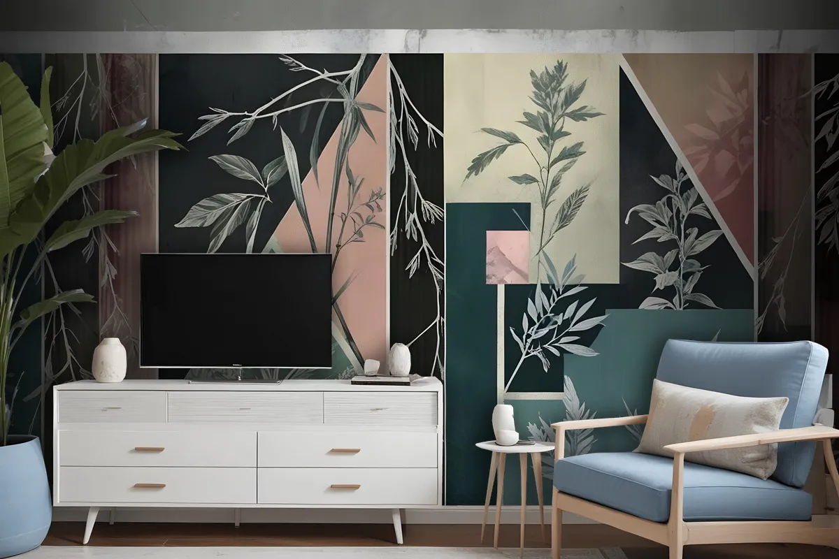 Abstract Floral Art Wallpaper Mural