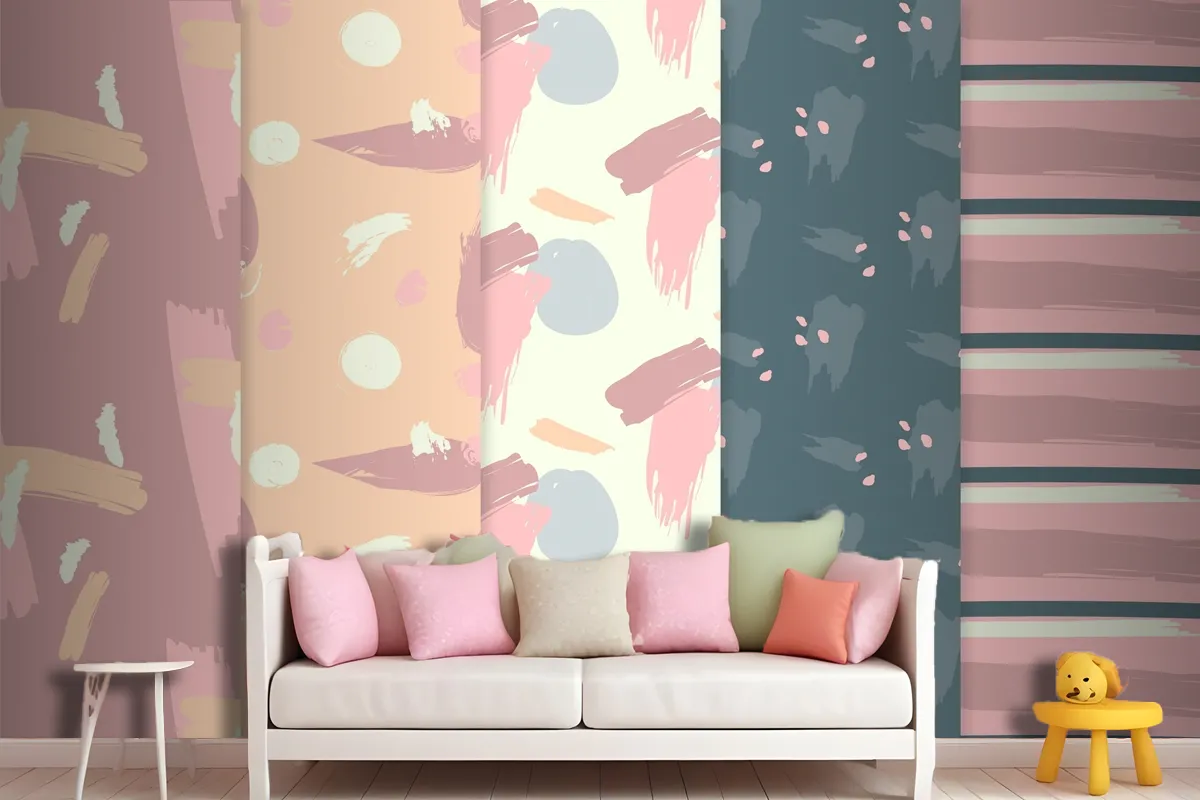 Abstract Pattern Collection Draw Wallpaper Mural