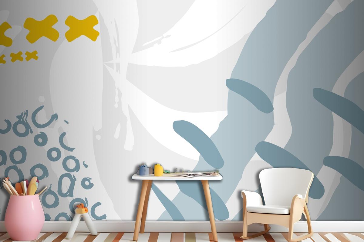 Abstract Shape With Colorful Design Color Splash Wallpaper Mural