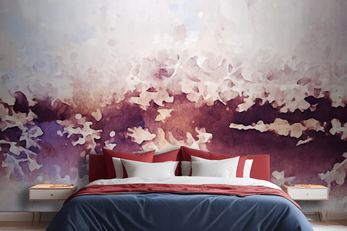 Abstract Texture Of Watercolor Wallpaper Mural