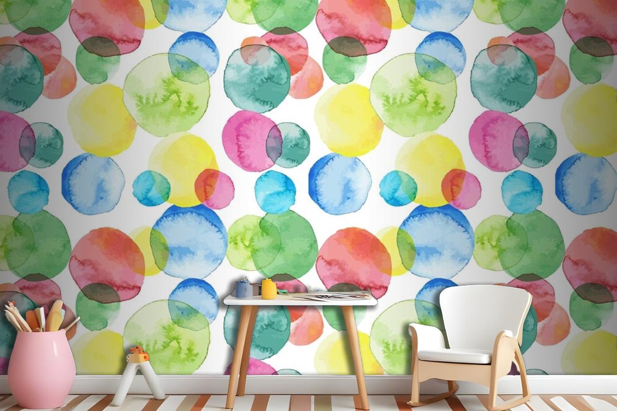 Abstract Watercolor Pattern Design Wallpaper Mural