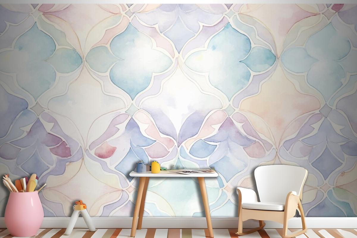 Abstract Watercolor Pattern Wallpaper Mural