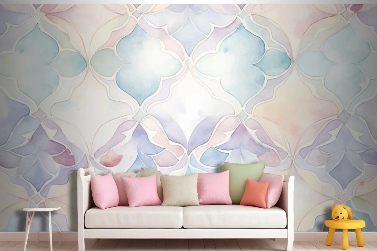 Abstract Watercolor Pattern Wallpaper Mural