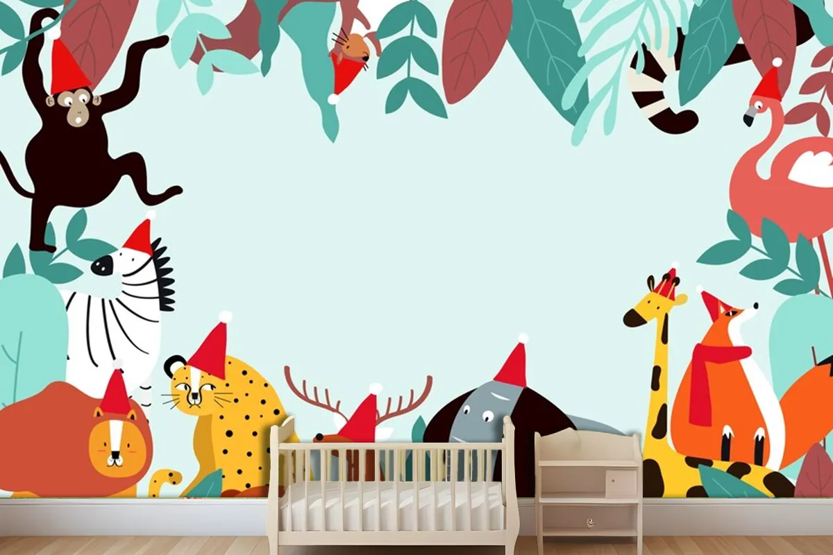 Animals Theme Template Wallpaper Mural