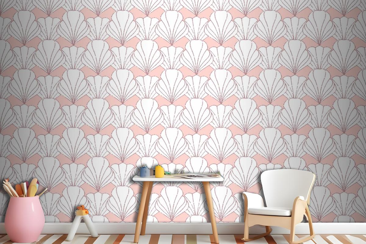 Art Deco Rose Gold Seamless Pattern Wallpaper Mural