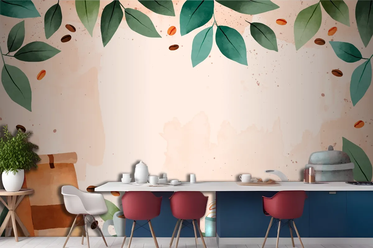 Background For International Coffee Day Celebration Wallpaper Mural