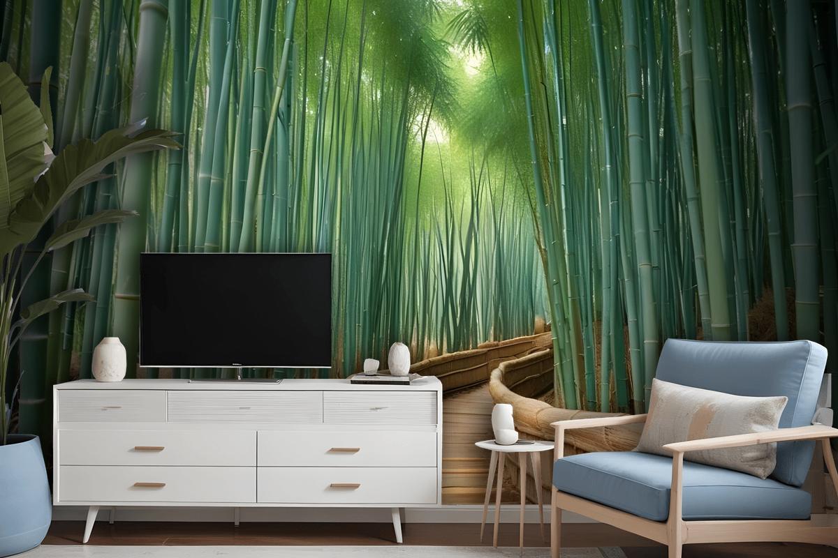 Bamboo Forest Oasis Wallpaper Mural