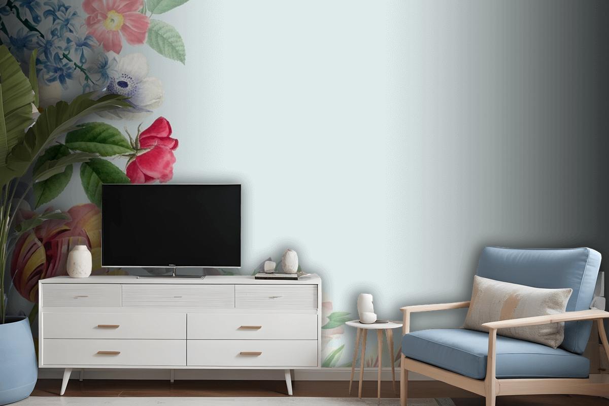 Blank Floral Copy Space Wallpaper Mural