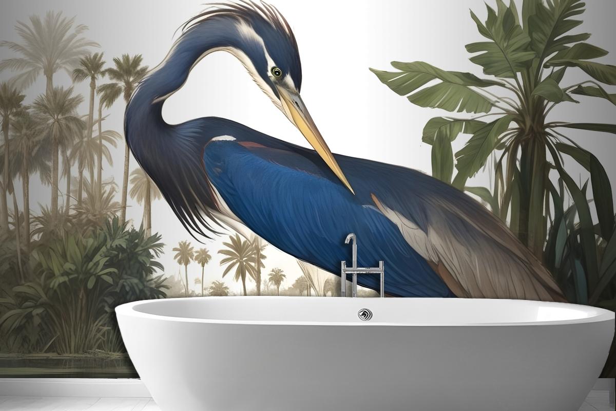 Blue Heron Wallpaper Mural