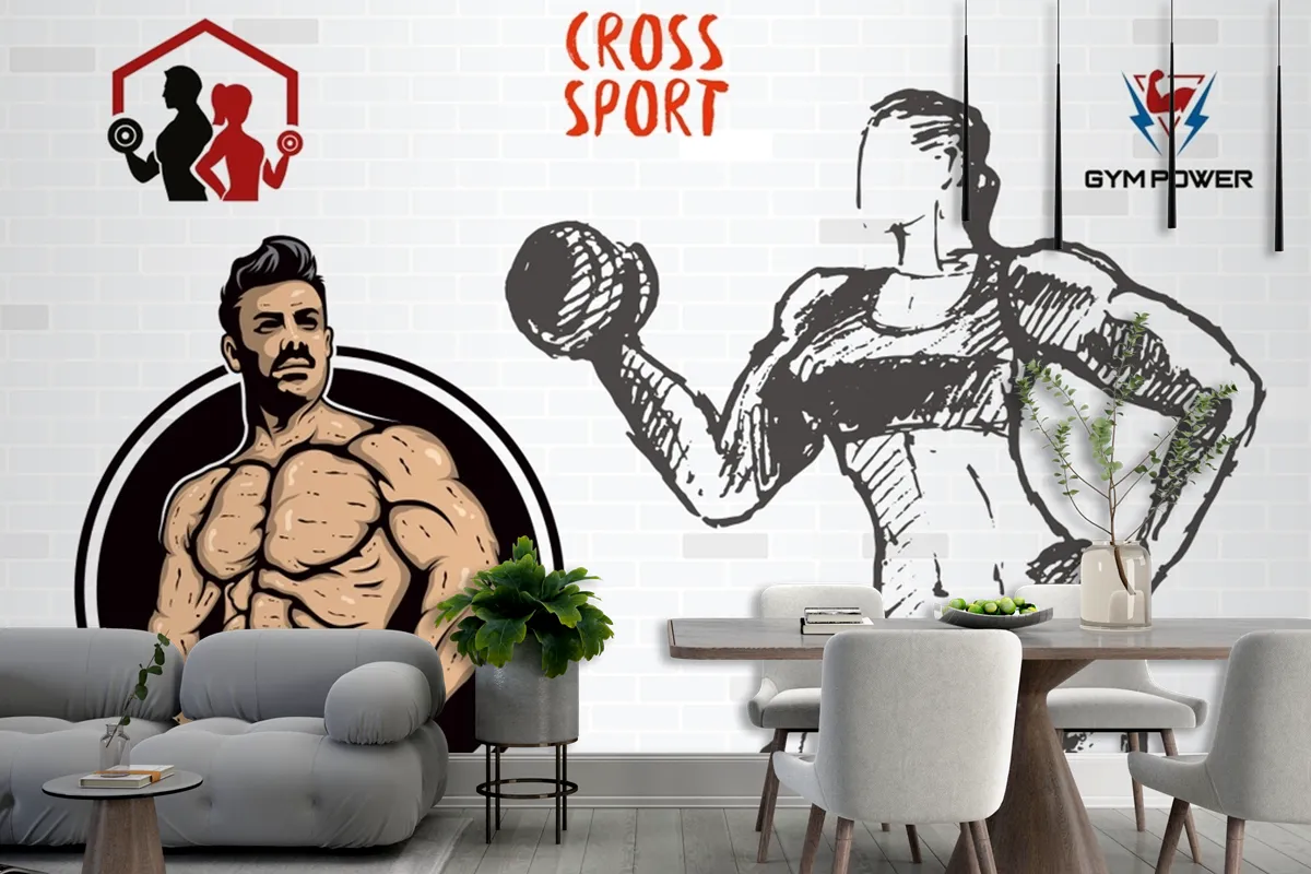 Çapraz Spor Gym Fitness Duvar Kağıdı